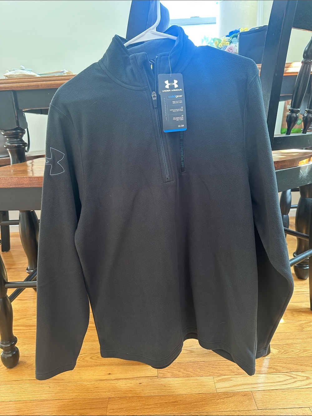 Under Armour Black Men’s Quarter-Zip Lightweight Fleece Shirt Jacket